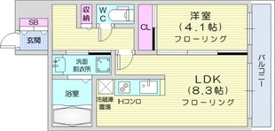 幌平橋駅 徒歩4分 7階の物件間取画像